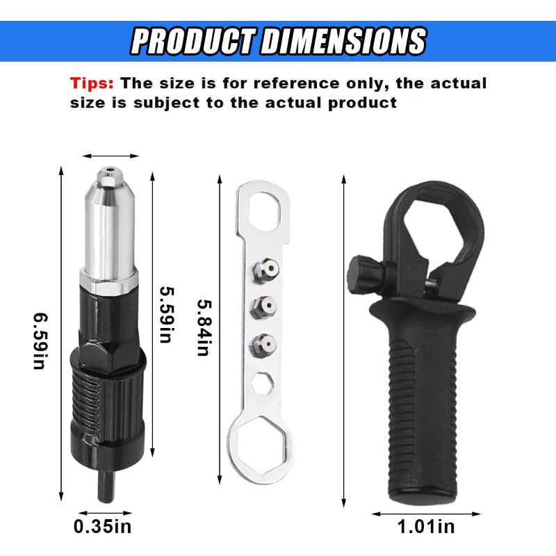 Drill Rivet Gun Adapter — Cordless Conversion