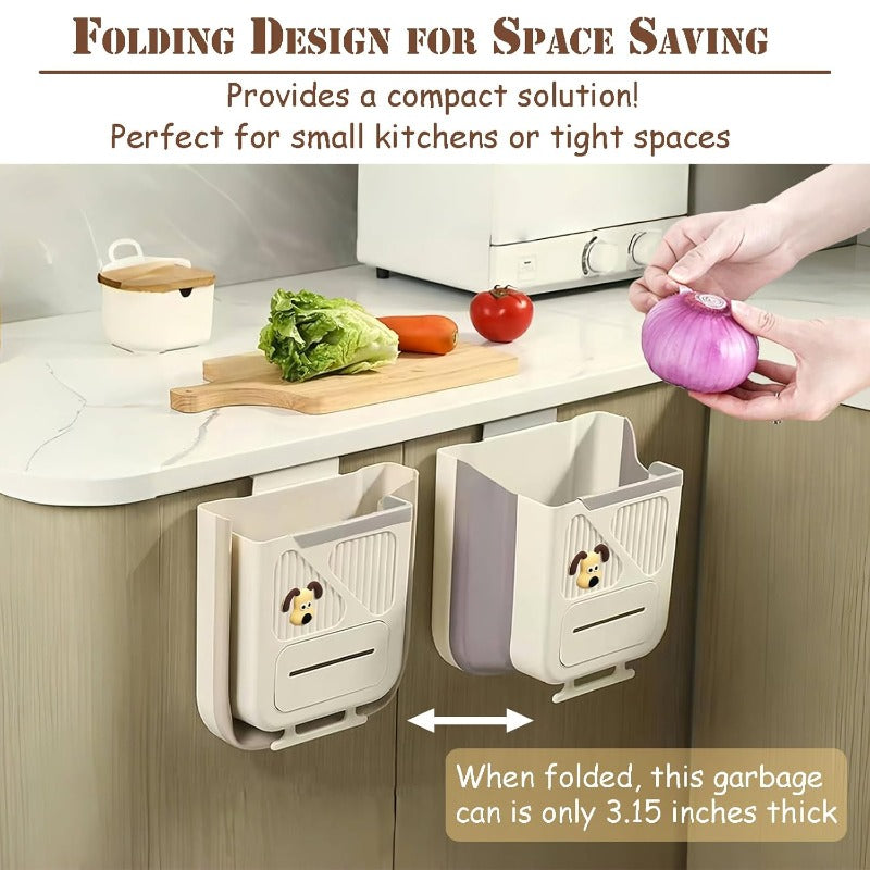 Space-Saving Collapsible Waste Bin — Foldable Trash