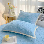 Quilted Velvet Fitted Sheet — Soft Stretch Mattress Cover, Elastic Bed Sheet, Luxury Velvet Bedding, Deep Pocket Cover - View 4