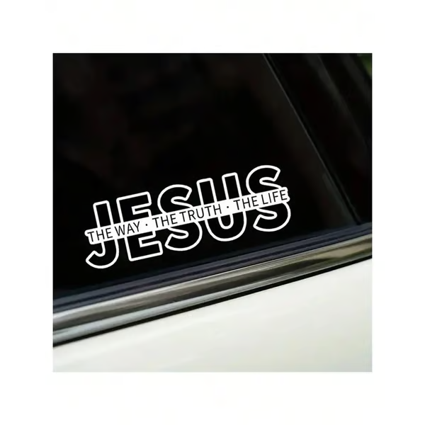 Christian Vinyl Car Sticker — 'The Way, The Truth, The Life'