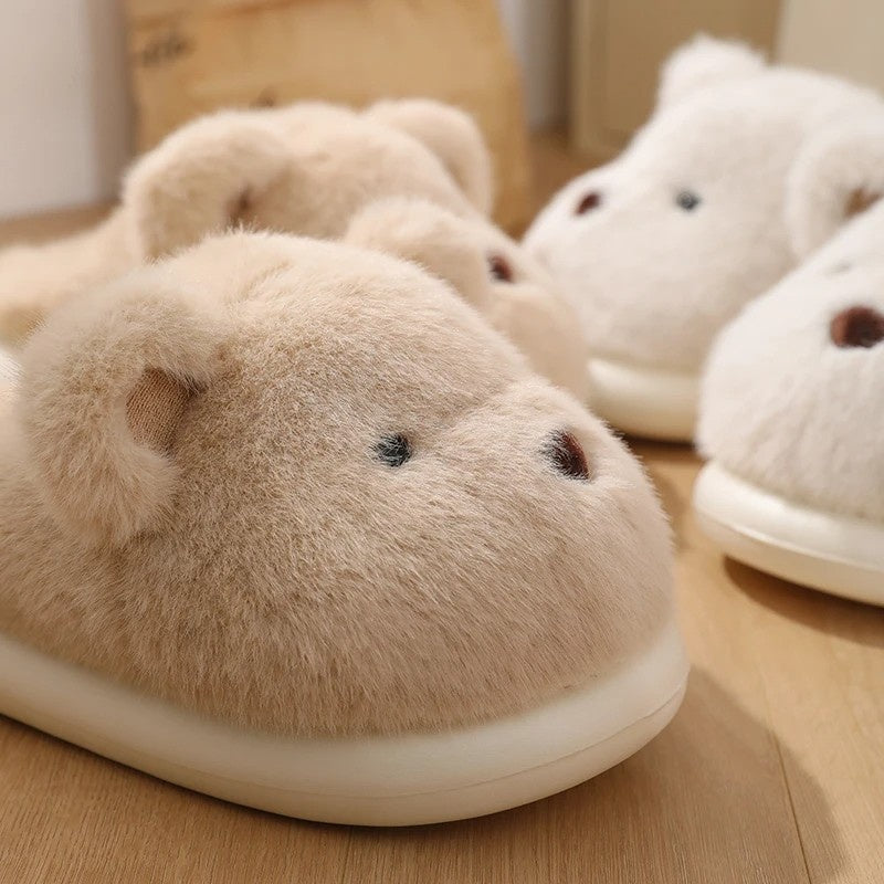 Women’s Teddy Bear Plush Slippers — Cozy Fuzzy House Shoes, Warm Winter Slip-Ons, Cute Fluffy Indoor Footwear, Bedroom Slippers - View 2