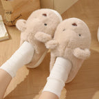 Women’s Teddy Bear Plush Slippers — Cozy Fuzzy House Shoes, Warm Winter Slip-Ons, Cute Fluffy Indoor Footwear, Bedroom Slippers - View 3