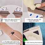 Double Sided Window Cleaner — Magnetic Window Cleaning Tool High Rise Glass Wiper Dual Sided Window Squeegee Home Window - View 5