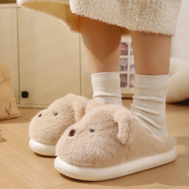 Women’s Teddy Bear Plush Slippers — Cozy Fuzzy House Shoes, Warm Winter Slip-Ons, Cute Fluffy Indoor Footwear, Bedroom Slippers - View 5