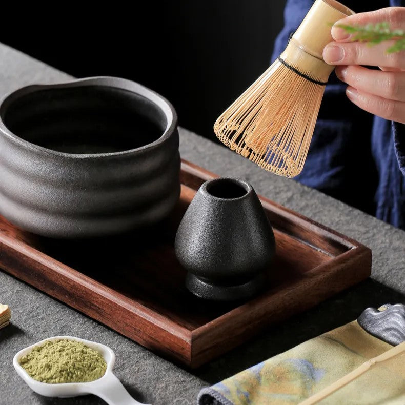 Matcha Tea Set 4-Piece — Japanese Matcha Kit with Whisk Bamboo Chasen Matcha Bowl Traditional Tea Ceremony Set Matcha Ma - View 4