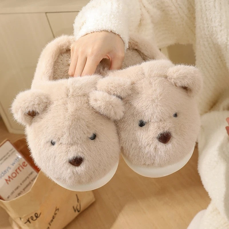 Women’s Teddy Bear Plush Slippers — Cozy Fuzzy House Shoes, Warm Winter Slip-Ons, Cute Fluffy Indoor Footwear, Bedroom Slippers - View 4