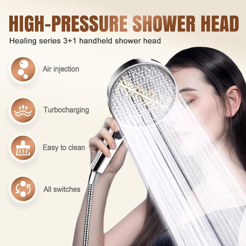 HydroEase Air-Boost 5.9" High-Pressure Handheld Shower Head