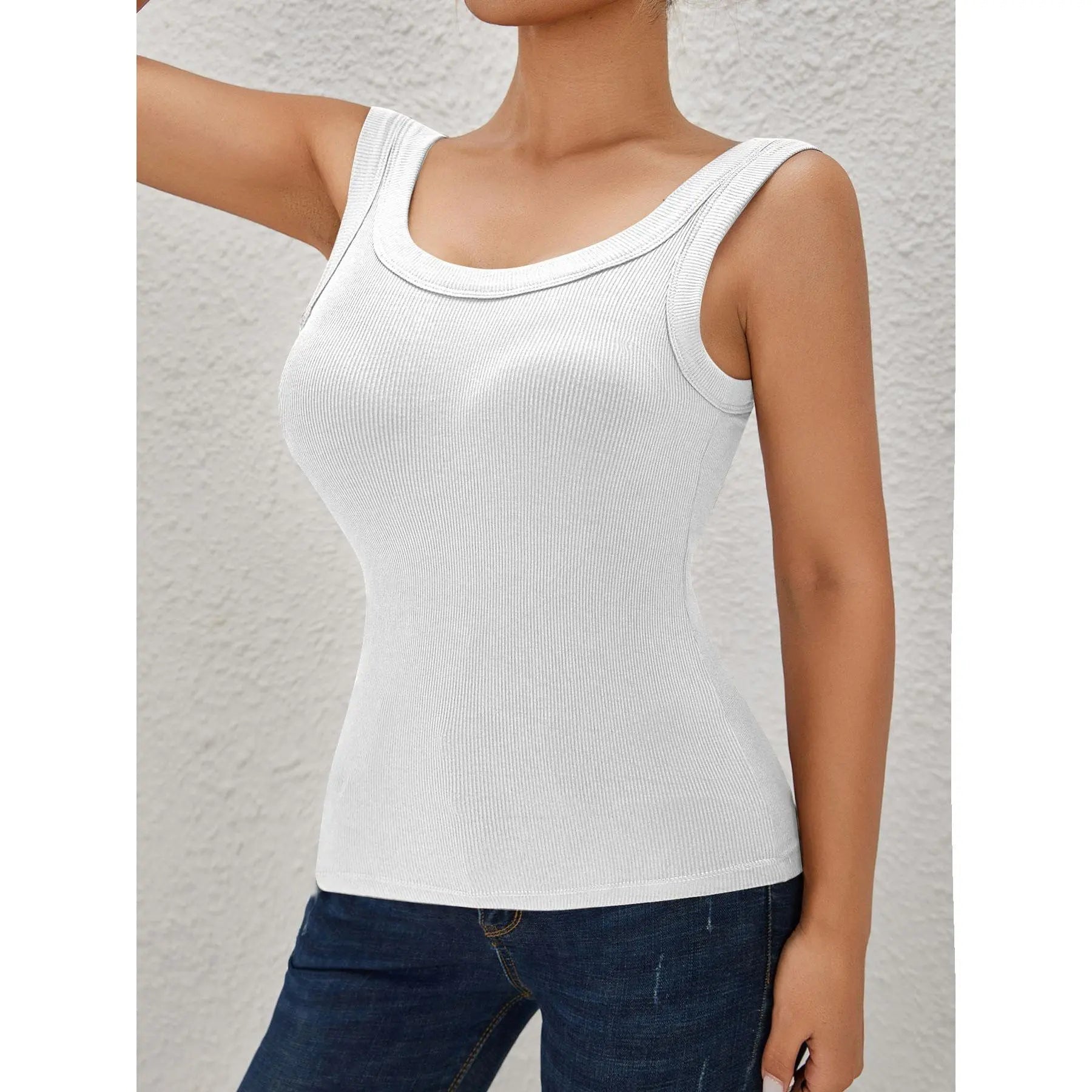 Seamless Padded Ribbed Tank — Ribbed Knit