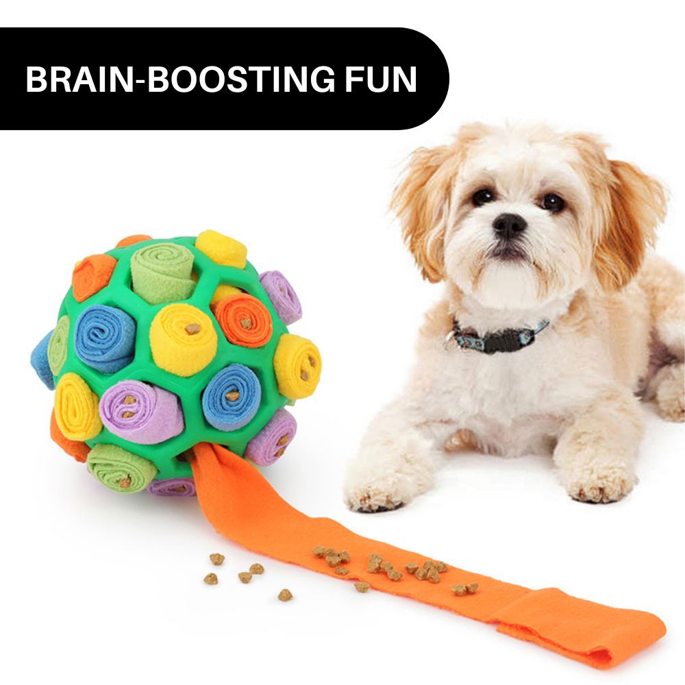 PupWhiz Snuffle Ball — Dog Puzzle Toy, Treat Dispenser, Enrichment Feeder, Mental Stimulation, Slow Feeding - View 4