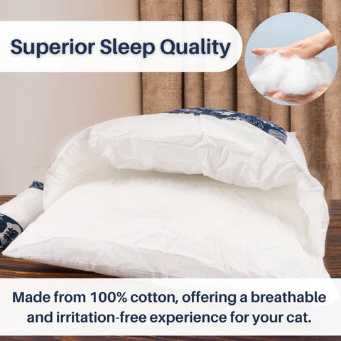 Kitty Pouch Cozy Cat Bed Enclosed Pet Cave Self-Warming Washable Indoor Feline Lounge Calming Hideaway - View 5