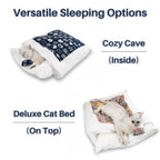 Kitty Pouch Cozy Cat Bed Enclosed Pet Cave Self-Warming Washable Indoor Feline Lounge Calming Hideaway - View 4