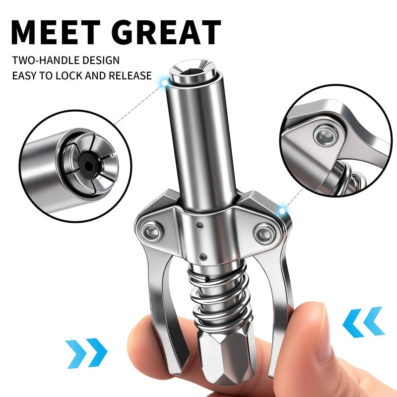 Quick Lock Grease Coupler — Grease Gun Accessory