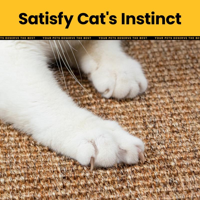 Natural Sisal Cat Scratch Pad — Protective Scratcher Mat