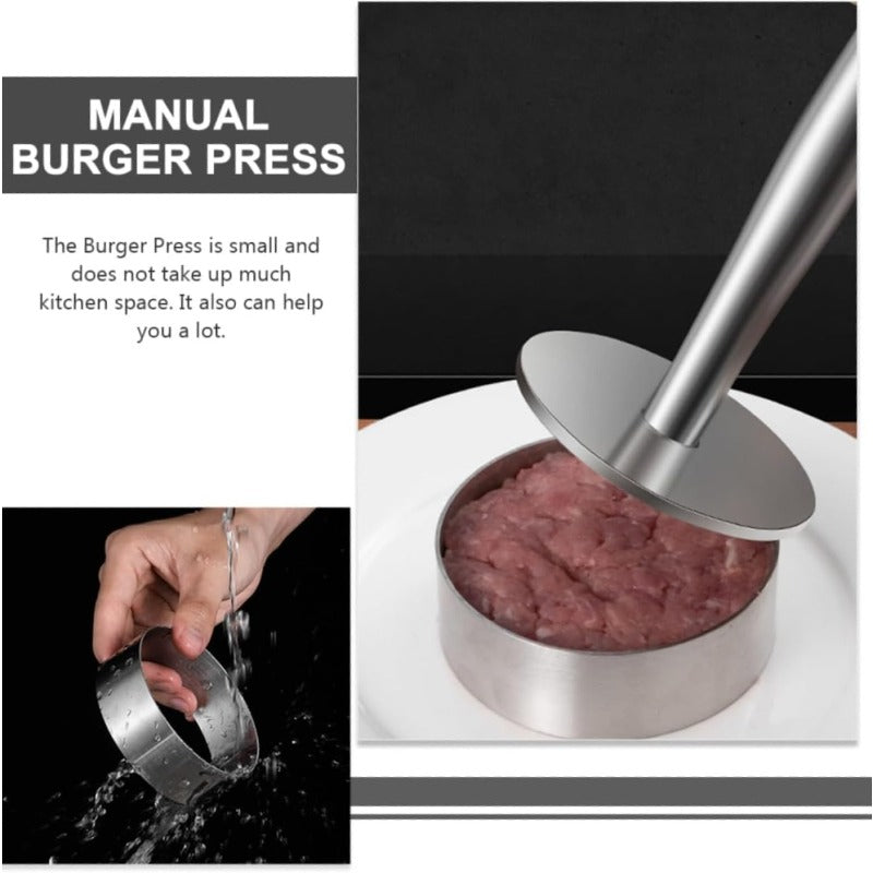 Stainless Steel Burger Smasher — Press Tool