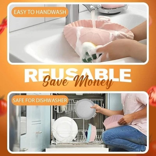 Air Fryer Silicone Baking Tray — Reusable Liner