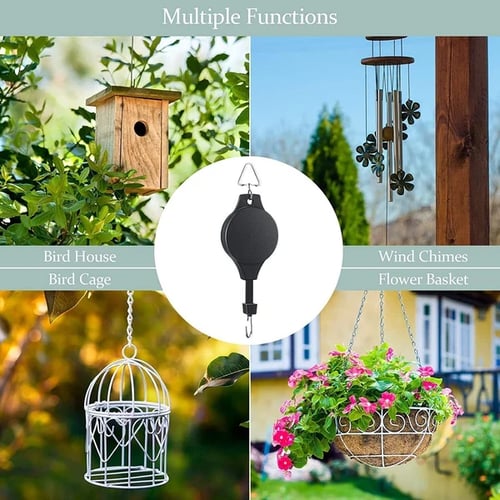 Plant Pulley Set for Garden Baskets and Bird Feeders