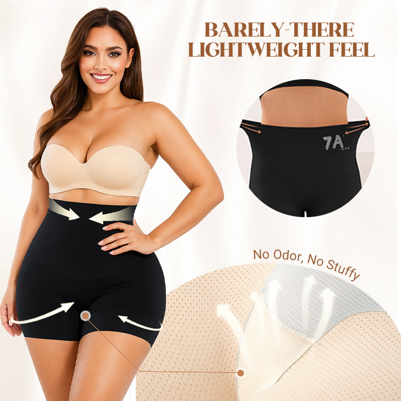 Women's High-Waisted Ice Silk Tummy-Control Underwear