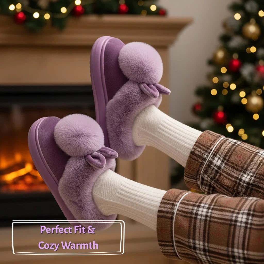 Bunny Plush Slippers - Soft House Slippers