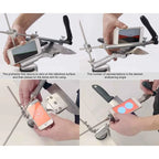 PRO Knife Sharpener with 7 Whetstones