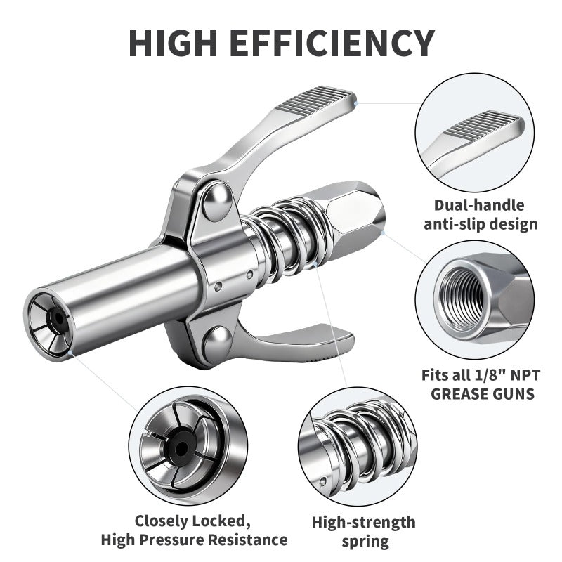 Quick Lock Grease Coupler — Grease Gun Accessory