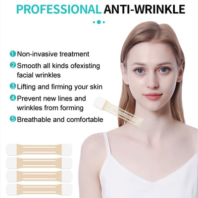 Face Neck Lifting Tape — Invisible Skin Lifter Double Chin Tape for Face Lift V-Line Face Lift Tape Anti-Aging Beauty Ta - View 2