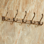 Victoria Antique Wall Hook — Vintage Coat Rack, Decorative Entryway Organizer, Brass Hat Hanger, Retro Iron Hardware - View 4