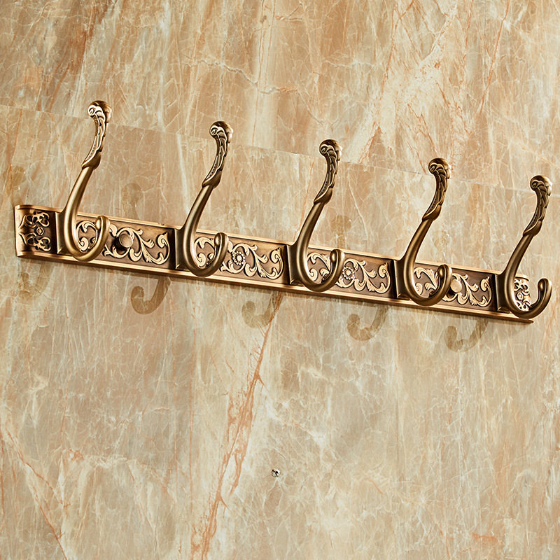 Victoria Antique Wall Hook — Vintage Coat Rack, Decorative Entryway Organizer, Brass Hat Hanger, Retro Iron Hardware - View 4