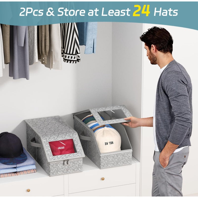 Baseball Cap Organizer — Stackable Hat Storage Rack