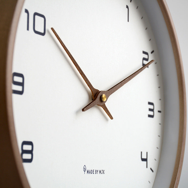 Modern Wooden Wall Clock — Silent Non-Ticking Wall Clock Minimalist Home Decor Living Room Bedroom Clock Battery Operate - View 6