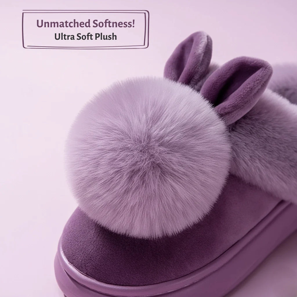Bunny Plush Slippers - Soft House Slippers