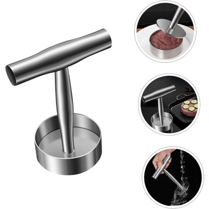 Stainless Steel Burger Smasher — Press Tool
