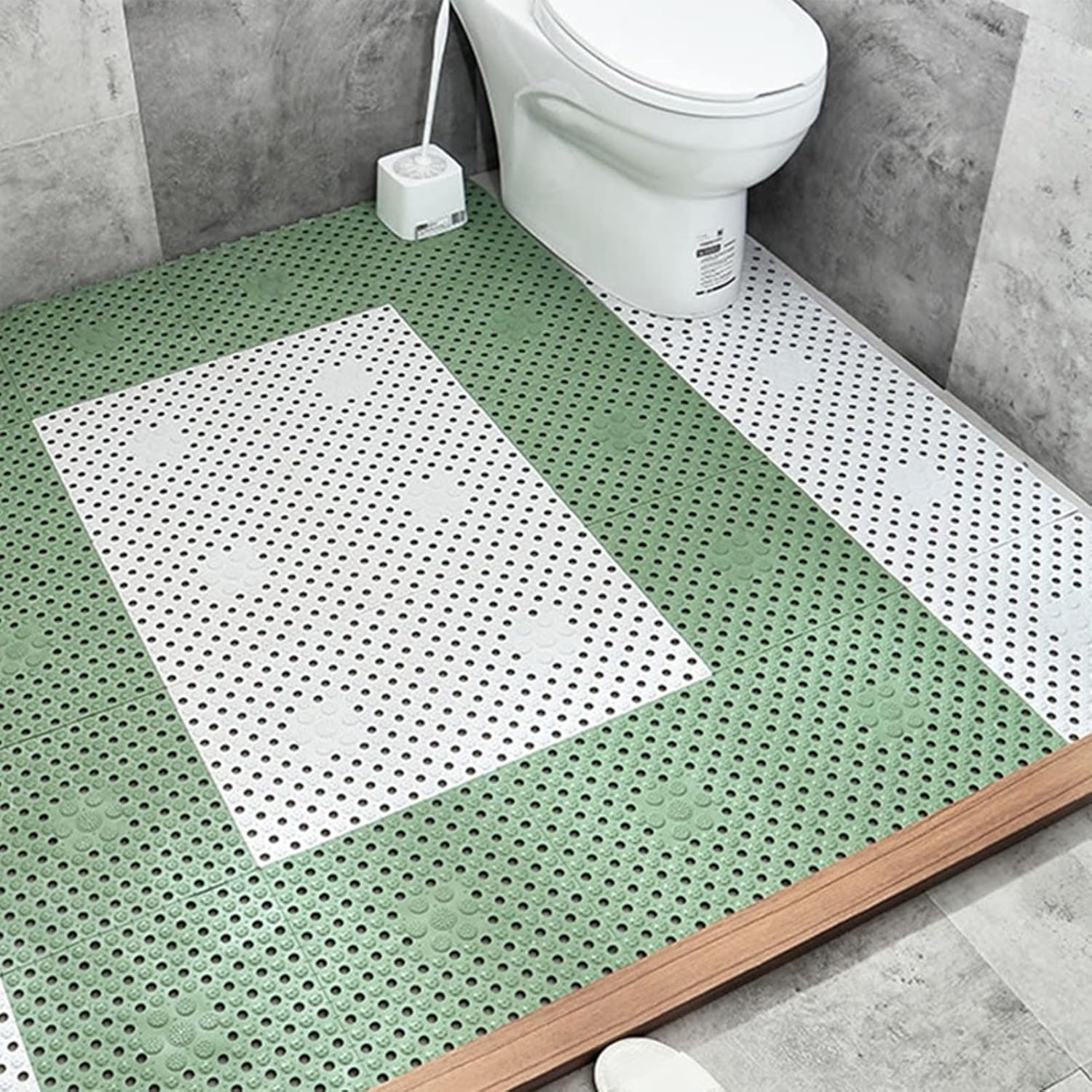 Interlocking Non Slip Shower Mat — Drainage Floor Tiles, Wet Room Flooring, Anti-Skid Bathroom Puzzle Mats - View 6