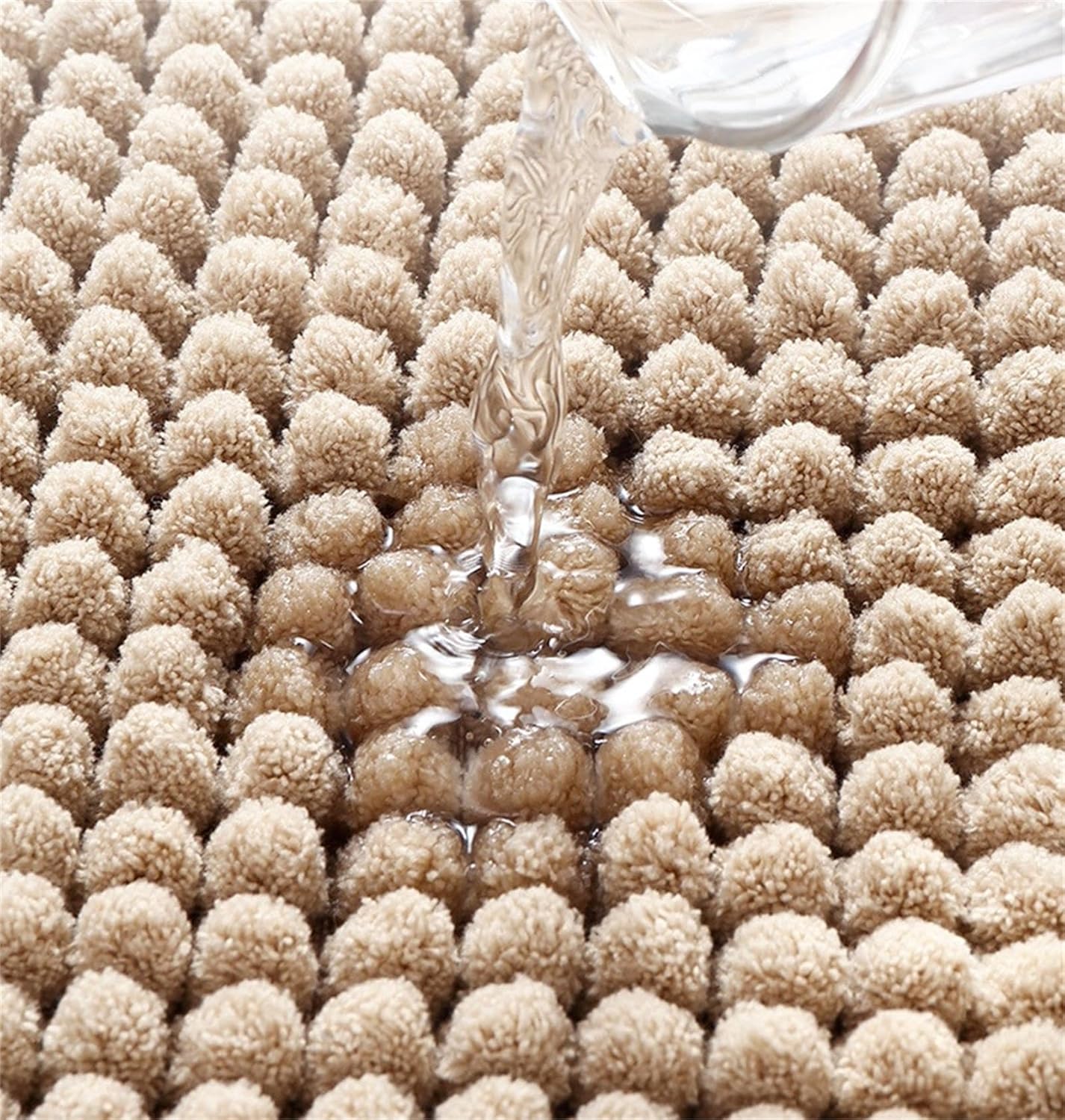 Chenille Bathroom Rug — Super Absorbent Bath Mat Thick Non-Slip Shower Rug Soft Microfiber Floor Mat Machine Washable Ba - View 5