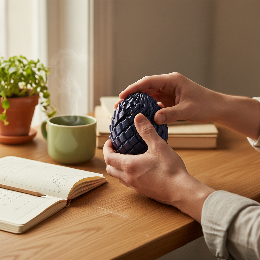 🎁3D-printed dragon egg🦖 = the ultimate stress reliever: just give it a twist, and your stress melts away 🔄