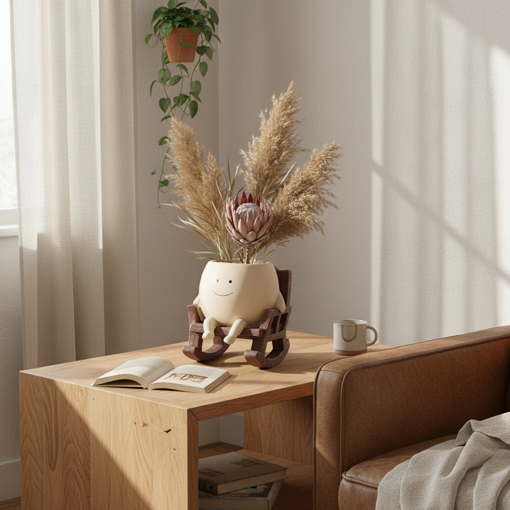 Chair Shaped Resin Vase