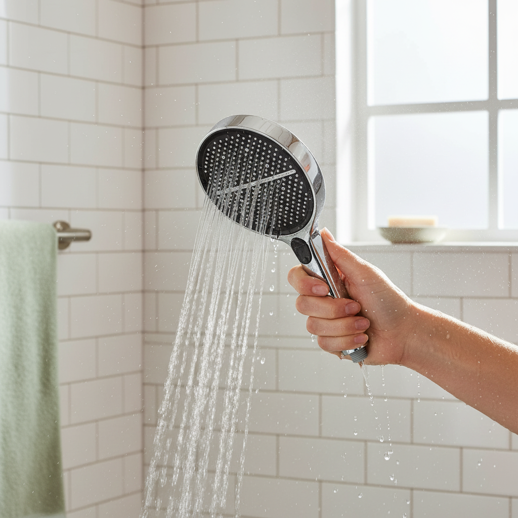 HydroEase Air-Boost 5.9" High-Pressure Handheld Shower Head
