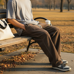 Men's Loose-Fit Drawstring Pants with Pockets