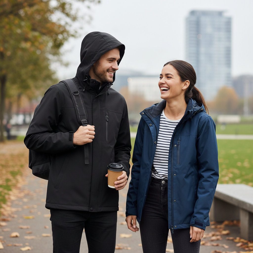 🔥Hot Sale 50% Off🔥Solid Color Casual Jackets, Waterproof and Windproof Coats, Hooded Windbreakers