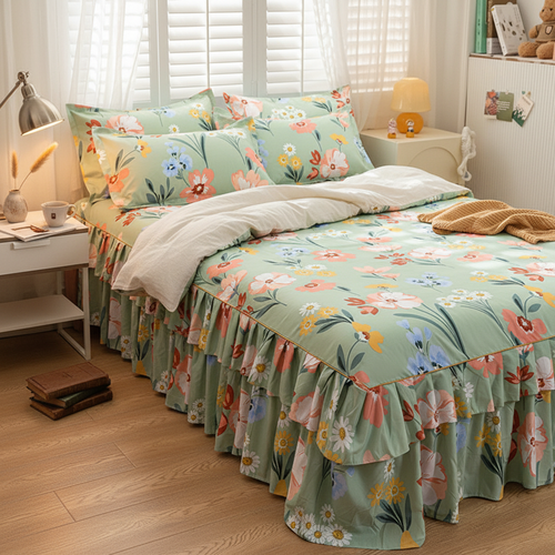 ⏳Limited-time 50% off⏰3-Piece Ruffled Bed Skirt Set🛏️
