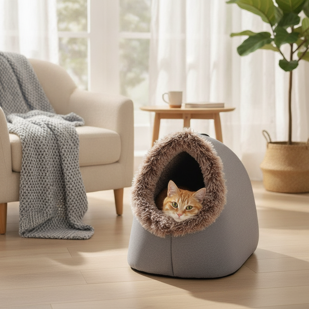 Winter Warm Pet Cave Bed