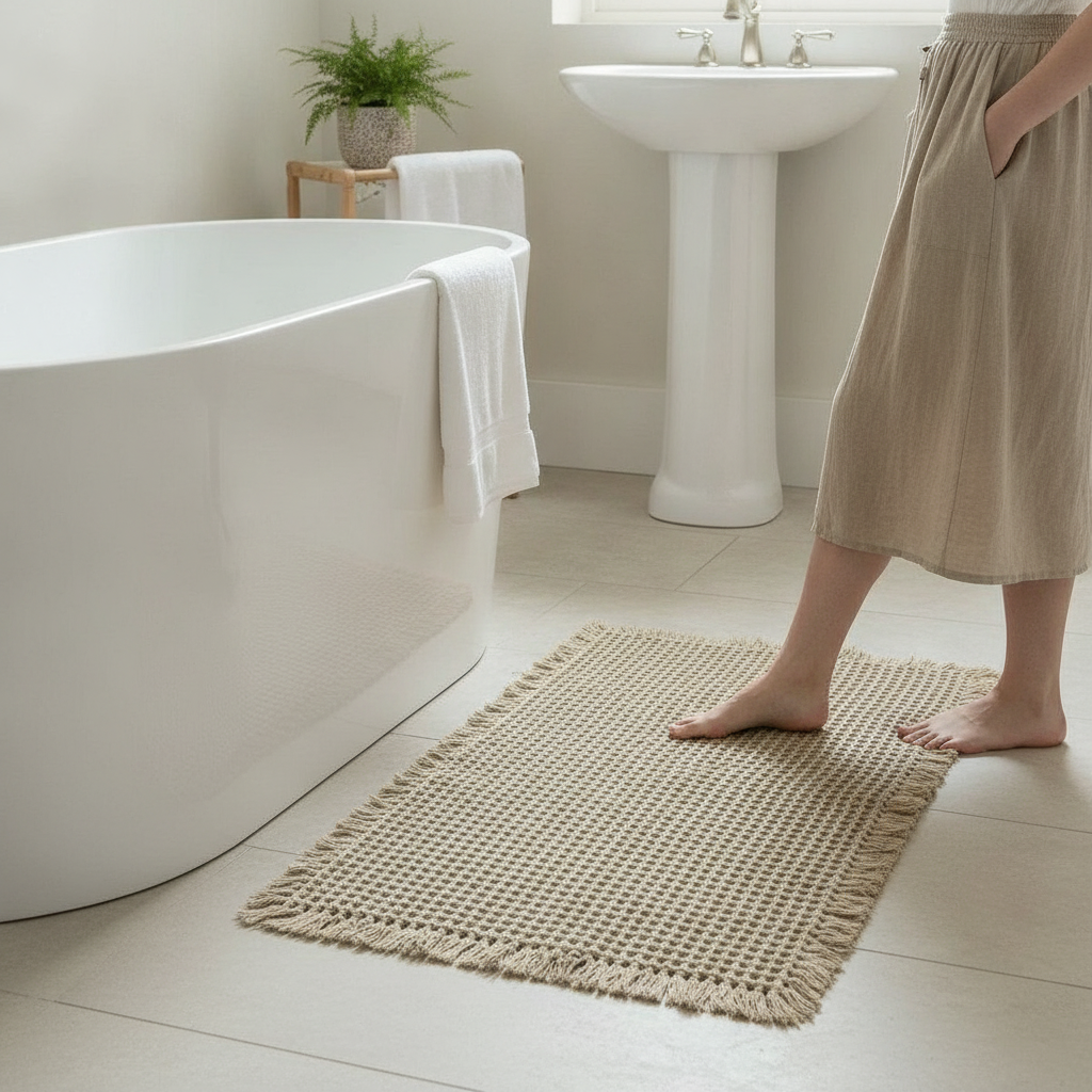QuickDry Waffle Bath Mat