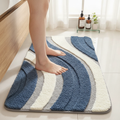 Soft Plush Bathroom Mat — Non-Slip Bath Tub Rug Absorbent Microfiber Shower Mat Skid-Resistant Bathroom Floor Rug Vanity