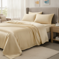 Luxury Satin Sheets — Silky Bedding Set with Pillowcases Queen Satin Sheet Set Soft Satin Bed Sheets Smooth Sleep Sheets