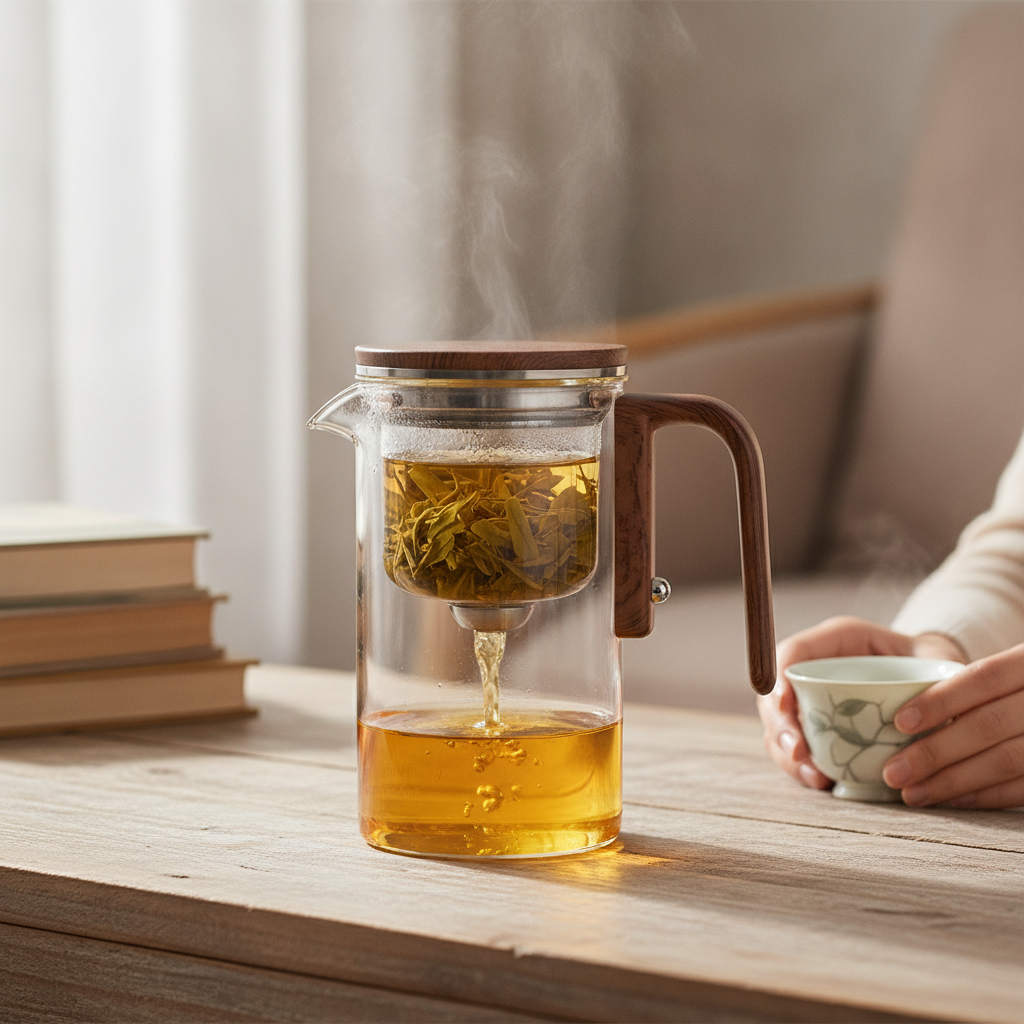 Glass Magnetic Tea Pot — Borosilicate Glass Teapot Magnetic Infuser Kettle Stovetop Safe Tea Maker Loose Leaf Tea Brewer