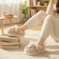 Womens Teddy Bear Plush Slippers Cozy Fuzzy House Shoes Warm Winter Slip-Ons Cute Fluffy Indoor Footwear Bedroom Slipper