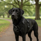 Personalised Dog Harness - Black