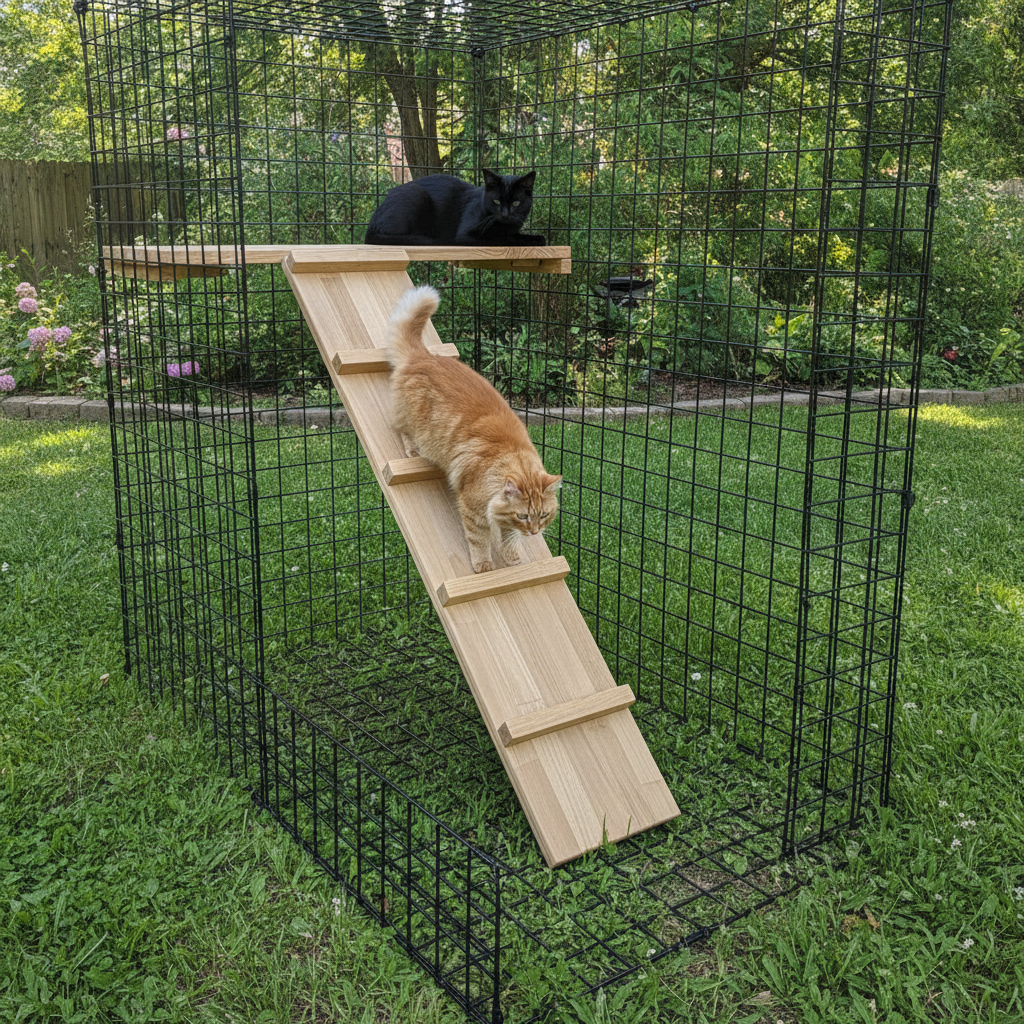 Catio Walkway & Ramp for Habitat Haven Enclosure