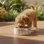 calacatta-viola-marble-dog-bowl lifestyle 3