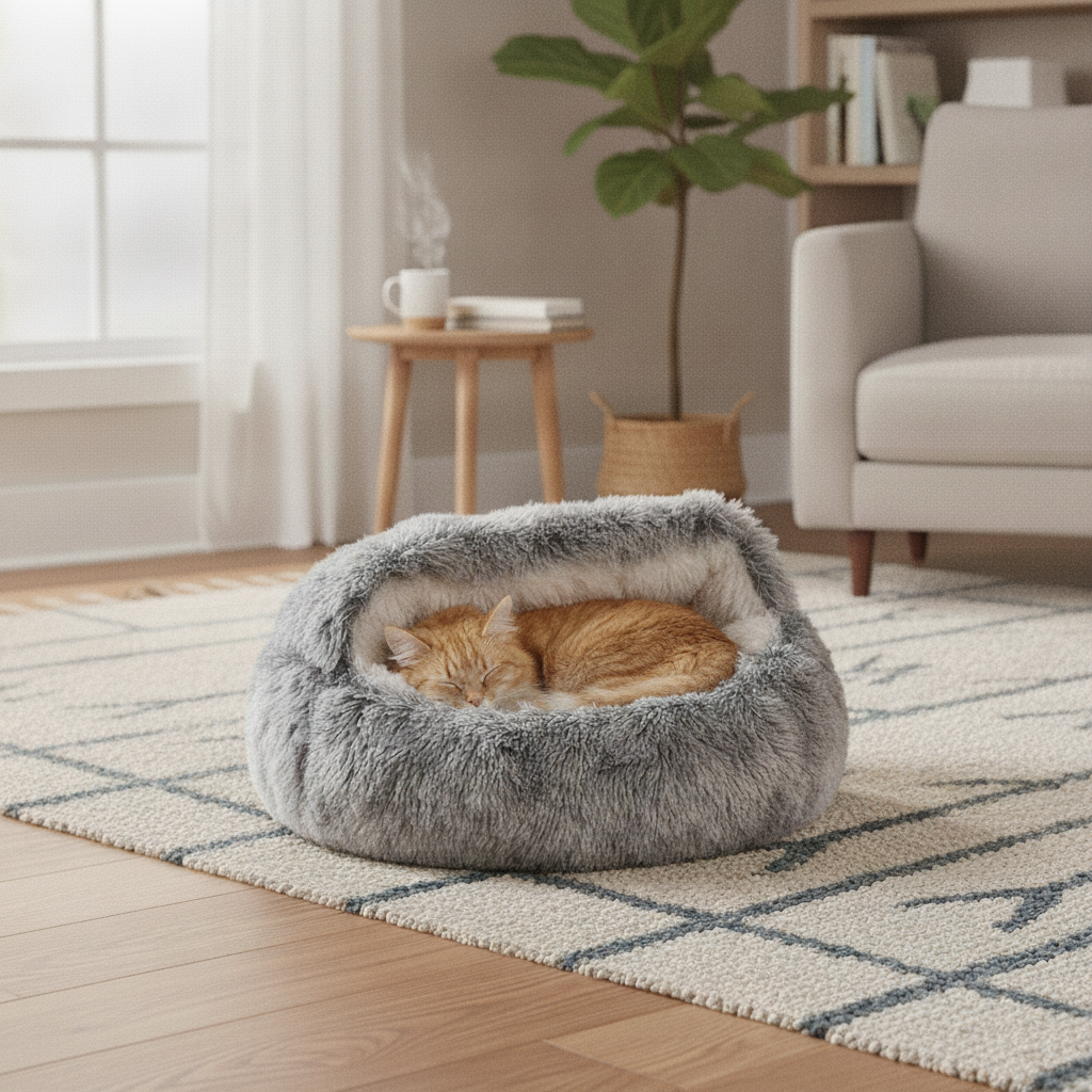 calming-nest-pet-bed lifestyle 1