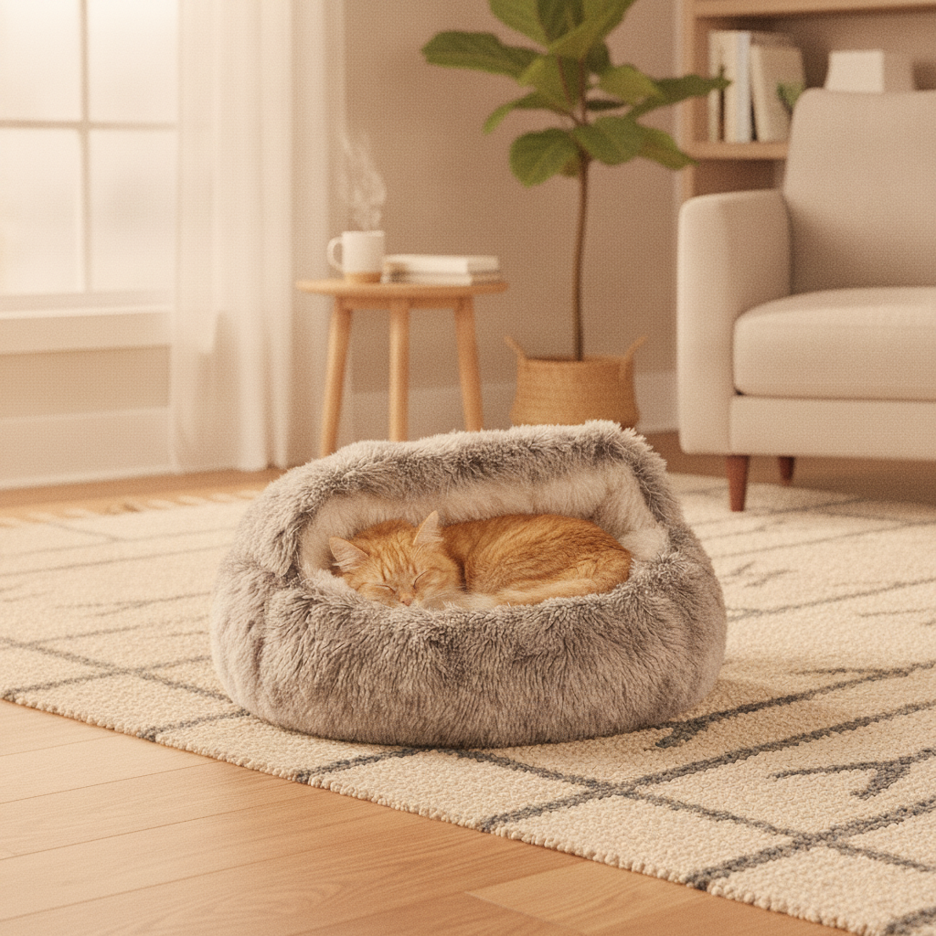 calming-nest-pet-bed lifestyle 2